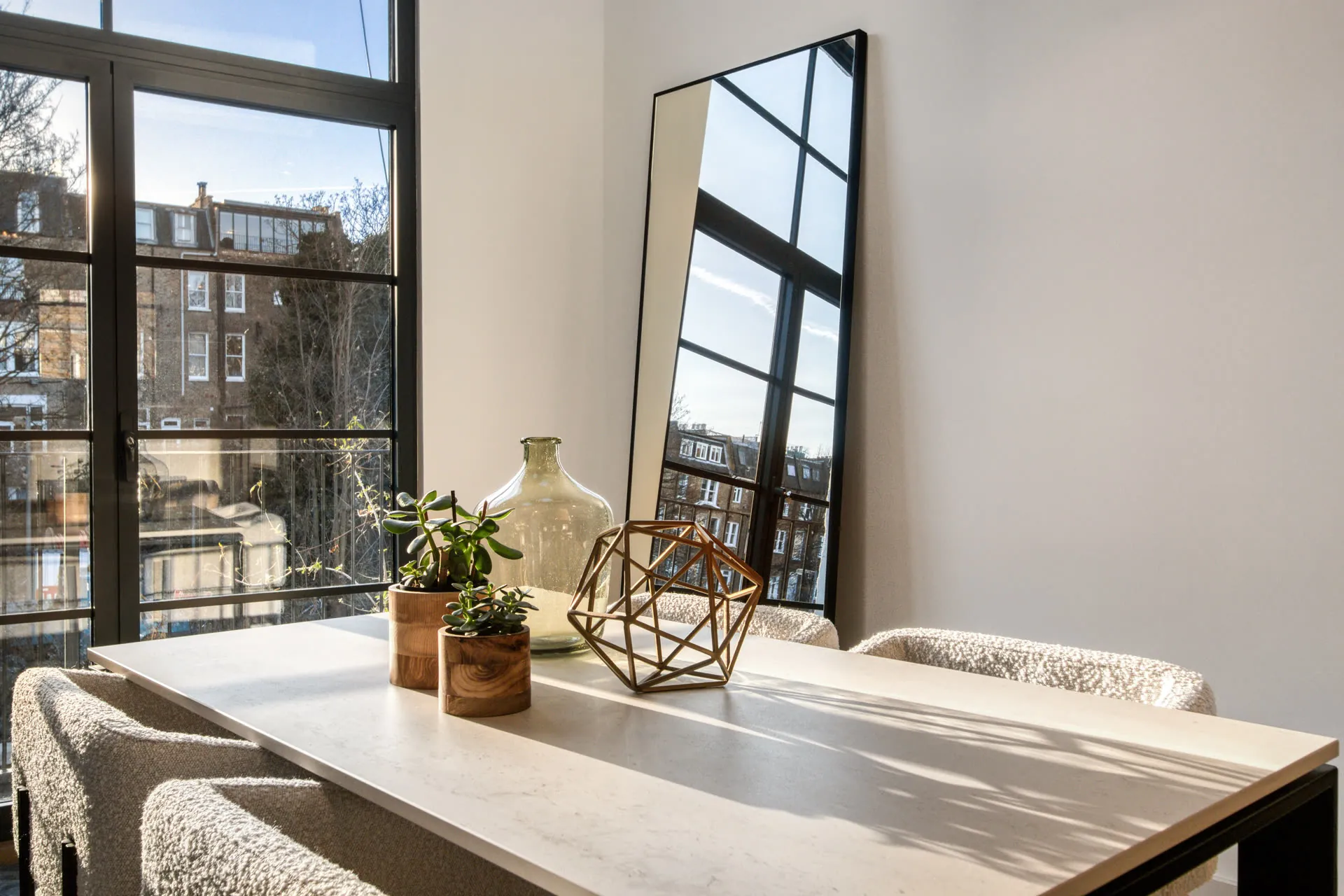 Dining detail in the Kensington family home