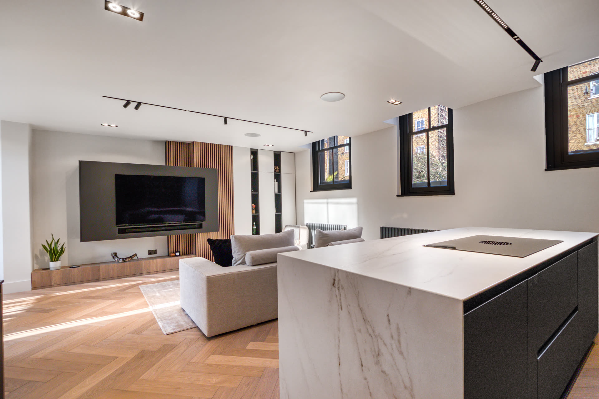 Open-Plan Kitchen and Living