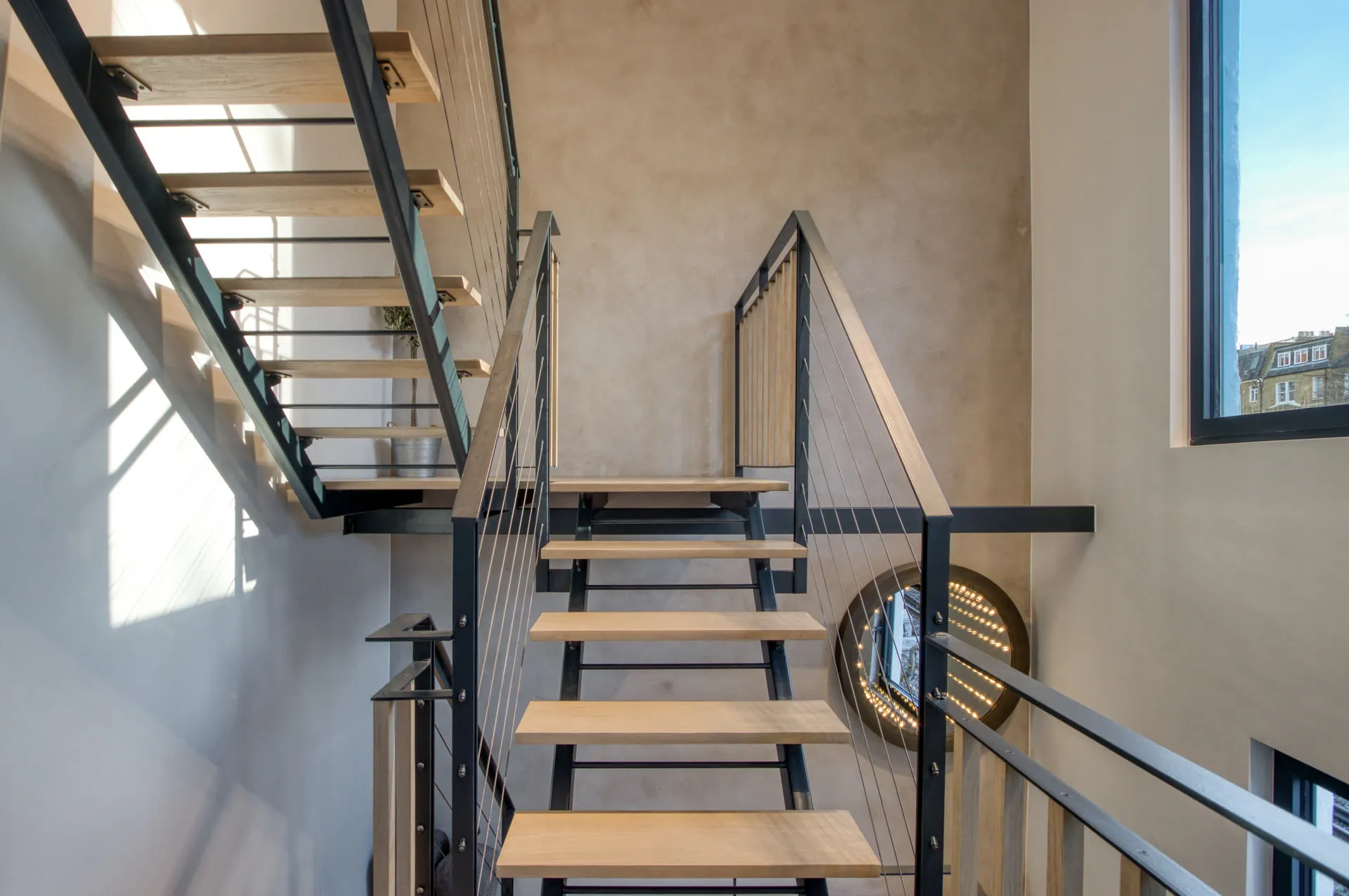 Stair detail in the Kensington family home